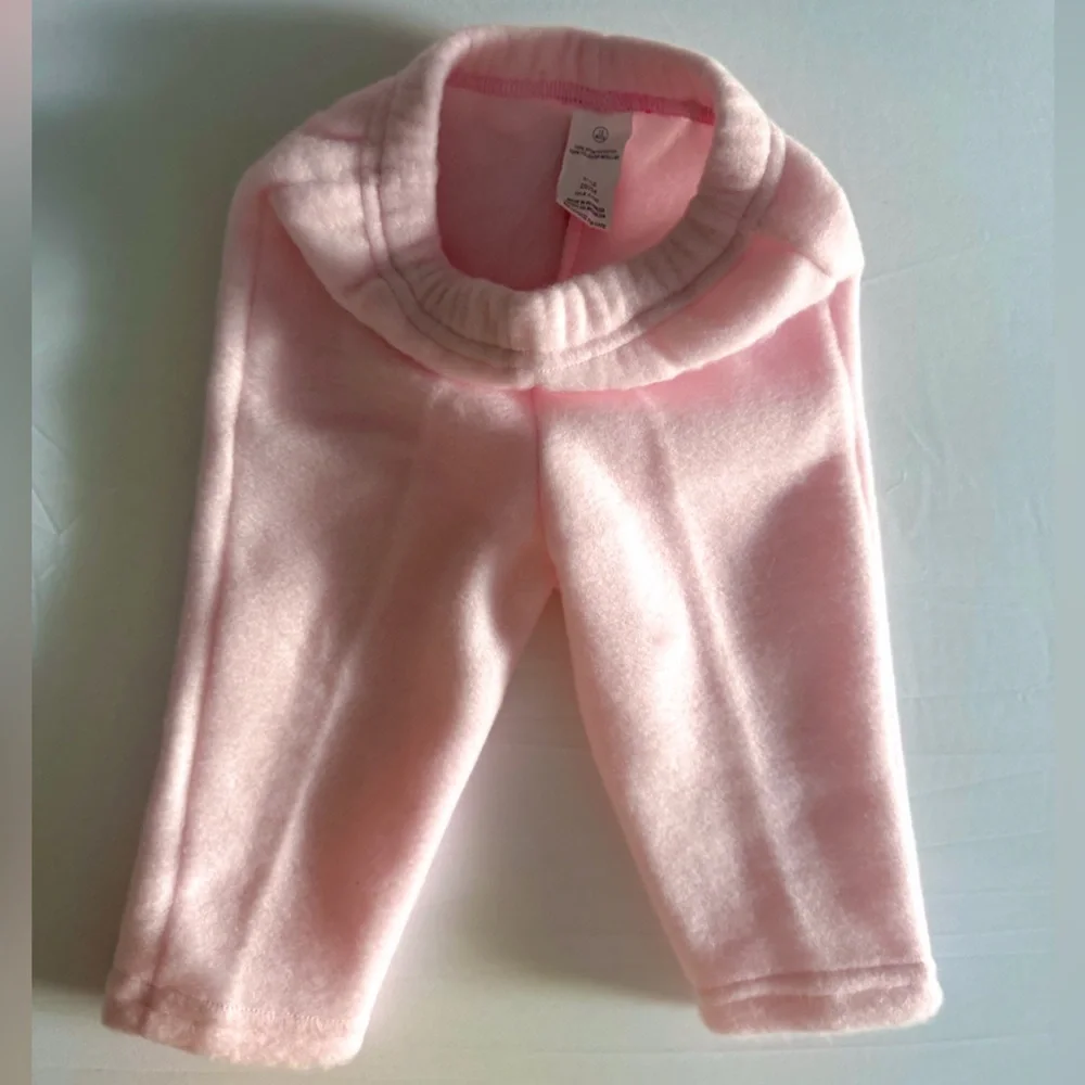 Vintage Y2K‎ Disney Baby Mickey Minnie Pink Fleece Set Faux Fur Coat Pants 12M